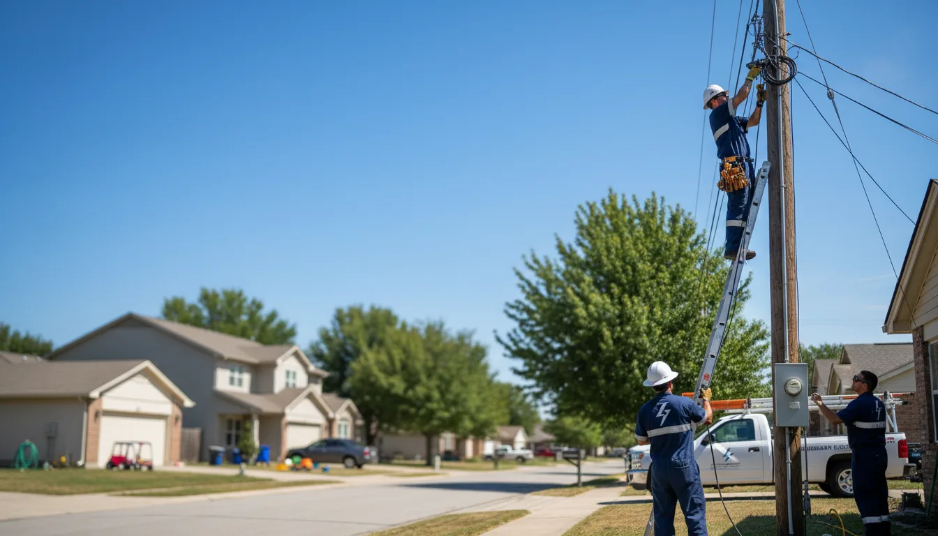 Residential electrician providing installation services in Fairdale, ND